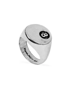 8 Ball Ring Plata