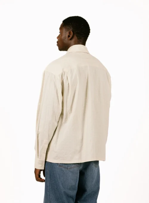 Textured Boxy Shirt Off-White -Urban Sneakers Shop image 1577