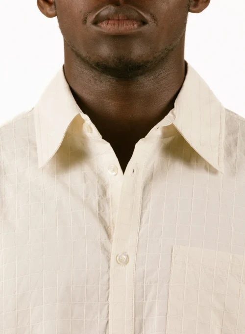 Textured Boxy Shirt Off-White -Urban Sneakers Shop image 1578