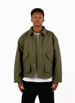 Inclined Pocket Jacket Green