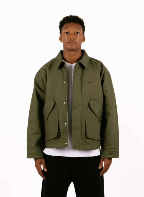 Inclined Pocket Jacket Green