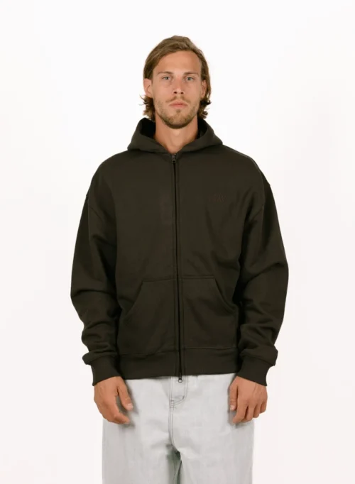 Emblem Zip Up Espresso