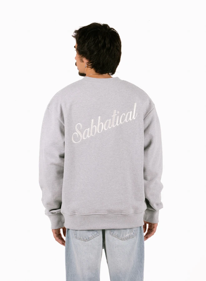 Script Logo Crewneck Heather Grey 1 Script Logo Crewneck Heather Grey