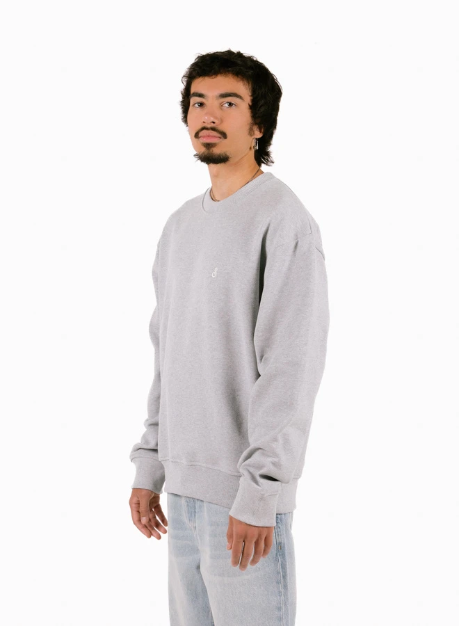 Script Logo Crewneck Heather Grey 3 Script Logo Crewneck Heather Grey - Image 3