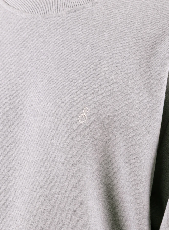 Script Logo Crewneck Heather Grey 4 Script Logo Crewneck Heather Grey - Image 4