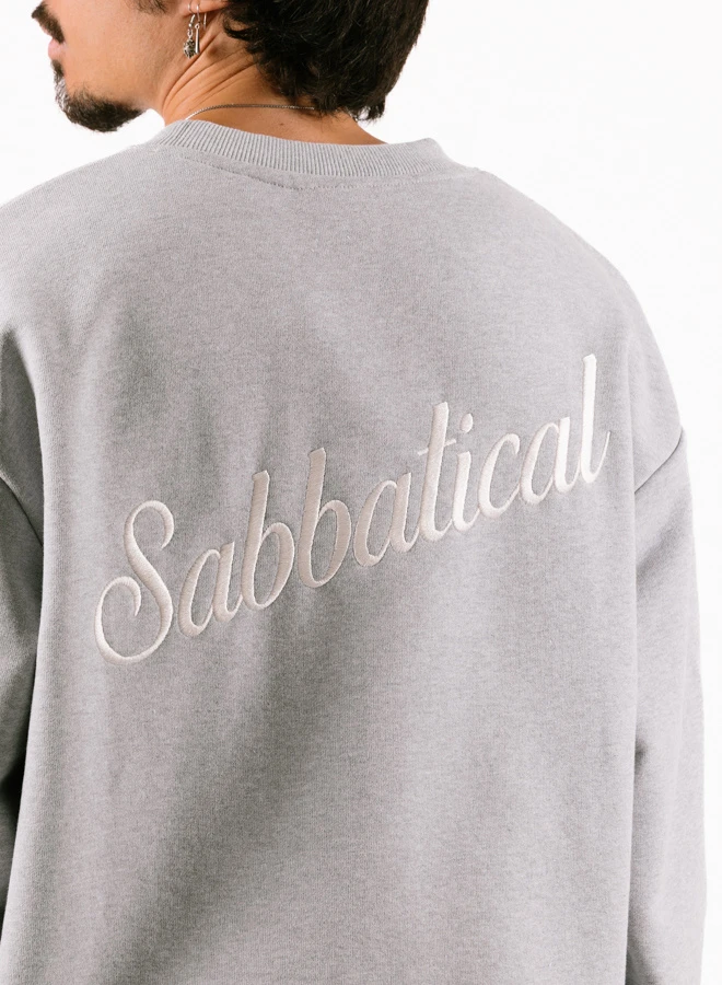 Script Logo Crewneck Heather Grey 6 Script Logo Crewneck Heather Grey - Image 6