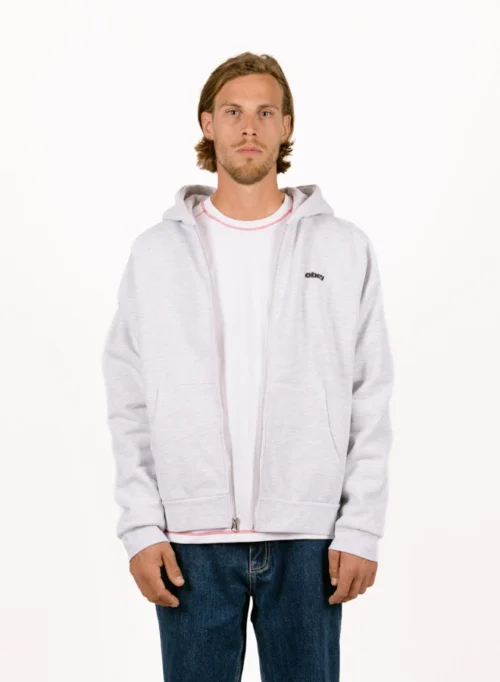 OBEY Gaze ZIP Hood Ash Grey
