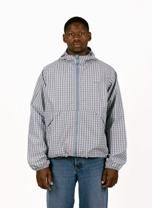Checked Windbreaker Blue