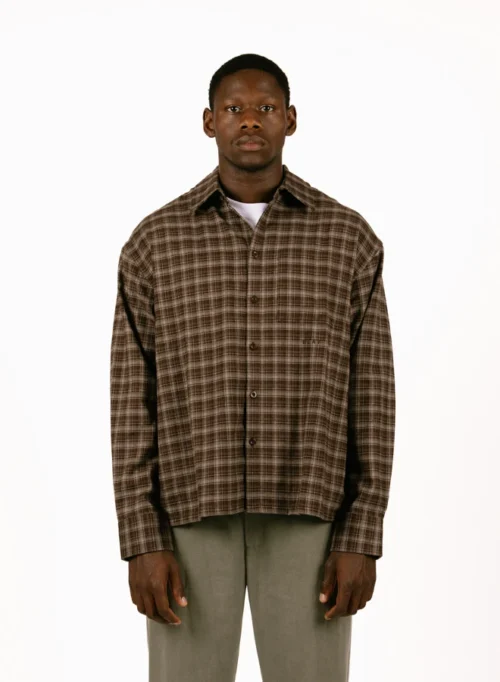 Plaid Boxy Shirt Hot Fudge