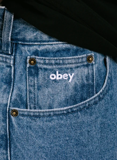 OBEY Bigwig Baggy Denim Light Indigo -Urban Sneakers Shop image 1729