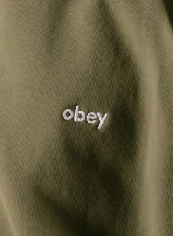 OBEY Lowercase Pigment Zip Hood Pigment Deep Lichen Green -Urban Sneakers Shop image 1788