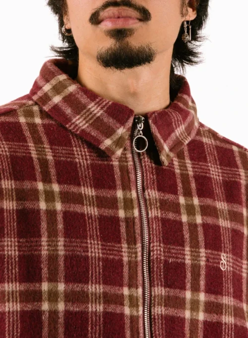Salvatore Flannel Shirt Cabernet -Urban Sneakers Shop image 1797