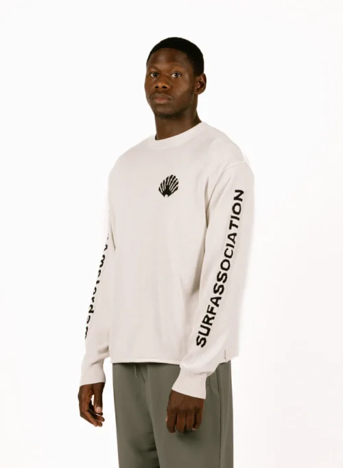 Knitted Logo Longsleeve Ecru / Black