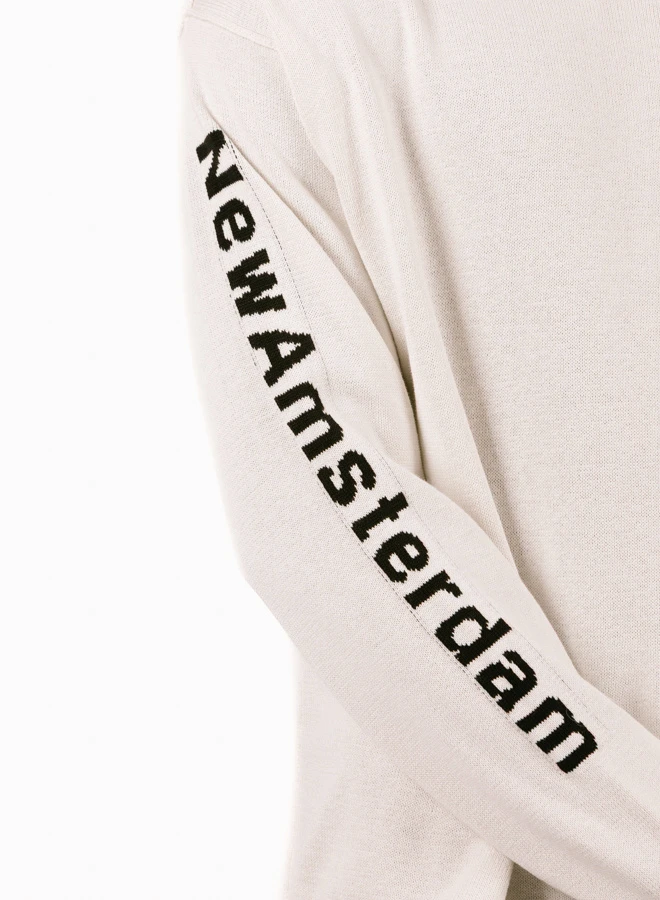 Knitted Logo Longsleeve Ecru / Black 6 Knitted Logo Longsleeve Ecru / Black - Image 6