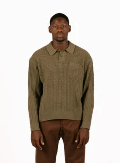 OBEY Duane Polo Sweater Tea Leaf