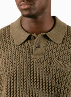 OBEY Duane Polo Sweater Tea Leaf 9 OBEY Duane Polo Sweater Tea Leaf -Urban Sneakers Shop image 1836