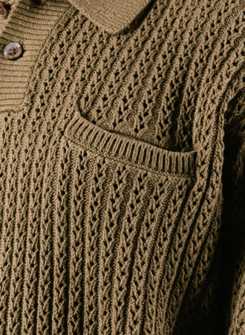 OBEY Duane Polo Sweater Tea Leaf -Urban Sneakers Shop image 1837