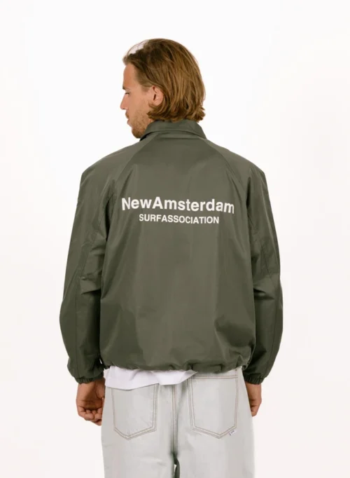 Nylon Coach Jacket Shark Green