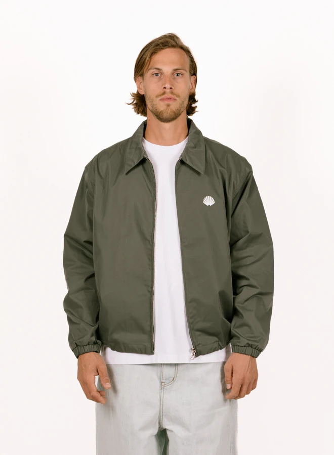 Nylon Coach Jacket Shark Green 4 Nylon Coach Jacket Shark Green - Image 4