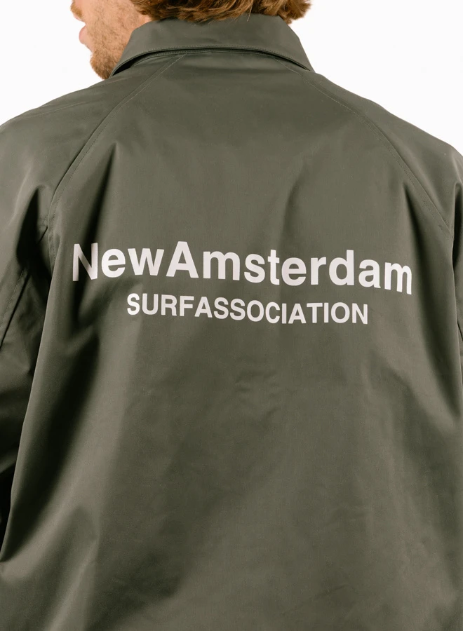 Nylon Coach Jacket Shark Green 8 Nylon Coach Jacket Shark Green - Image 8