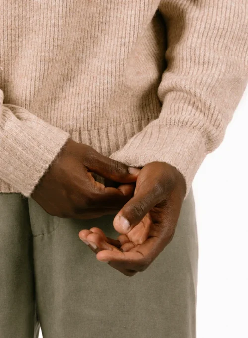 Signature Knitted Zip Mock Hemp -Urban Sneakers Shop image 1870