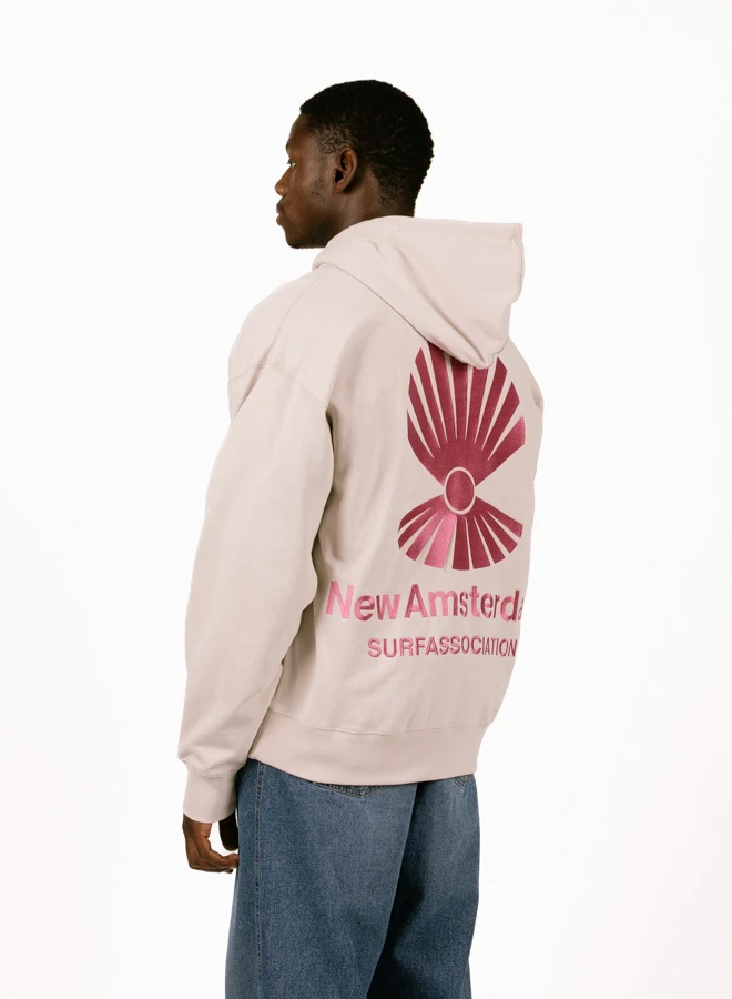 Logo Hoodie Zip-up Pebble / Magenta 4 Logo Hoodie Zip-up Pebble / Magenta - Image 4