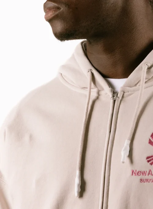 Logo Hoodie Zip-up Pebble / Magenta -Urban Sneakers Shop image 1882