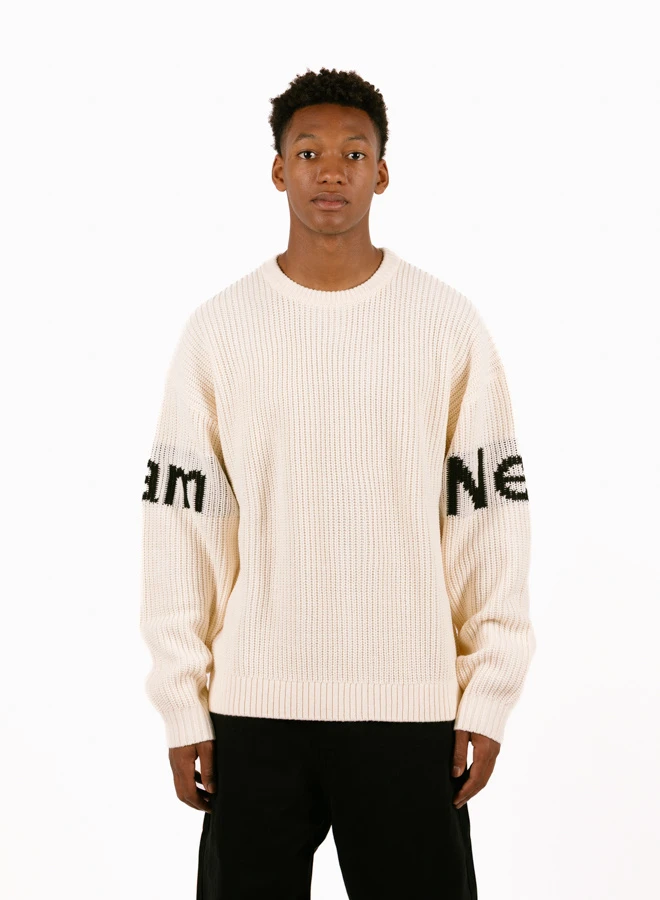 Name Crew Knit Ecru / Black 2 Name Crew Knit Ecru / Black - Image 2