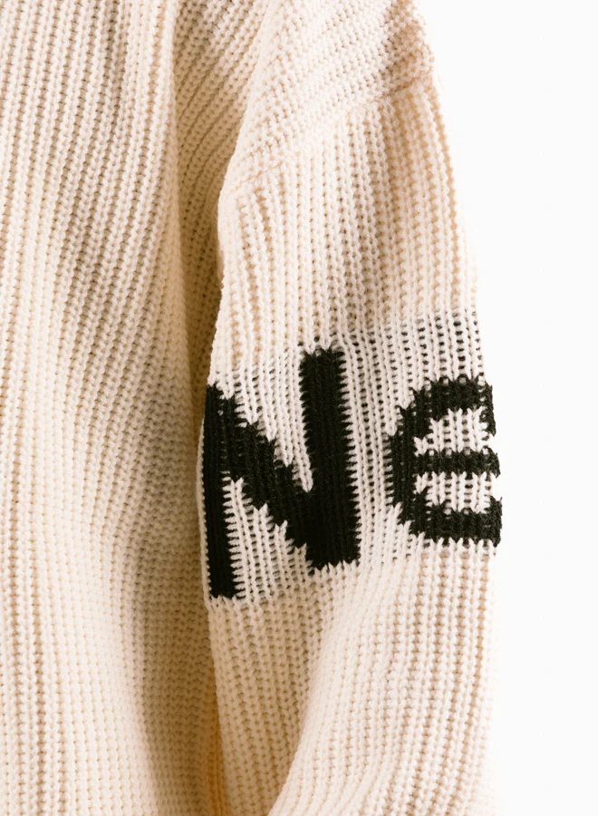 Name Crew Knit Ecru / Black 5 Name Crew Knit Ecru / Black - Image 5