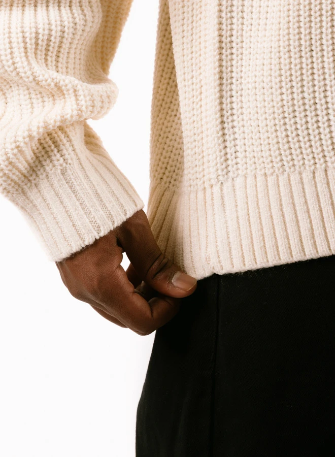 Name Crew Knit Ecru / Black 6 Name Crew Knit Ecru / Black - Image 6