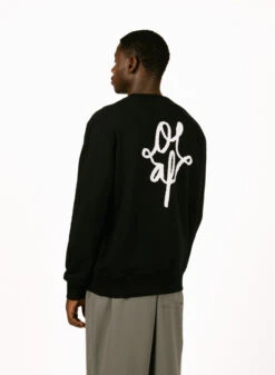 Monogram Graphic Crewneck Black