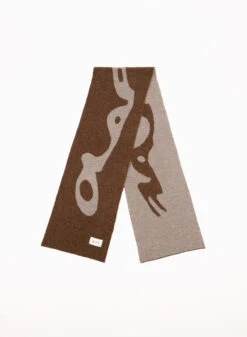 Wavy Drift Scarf Brown/Grey