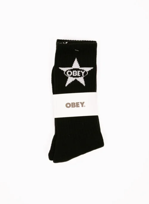 OBEY Star Socks Black