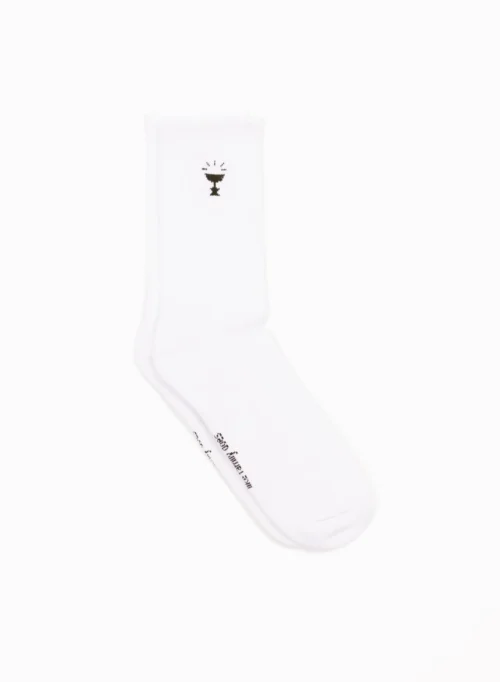 Small Logo Sock White