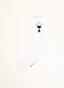 Cup Logo Sock White