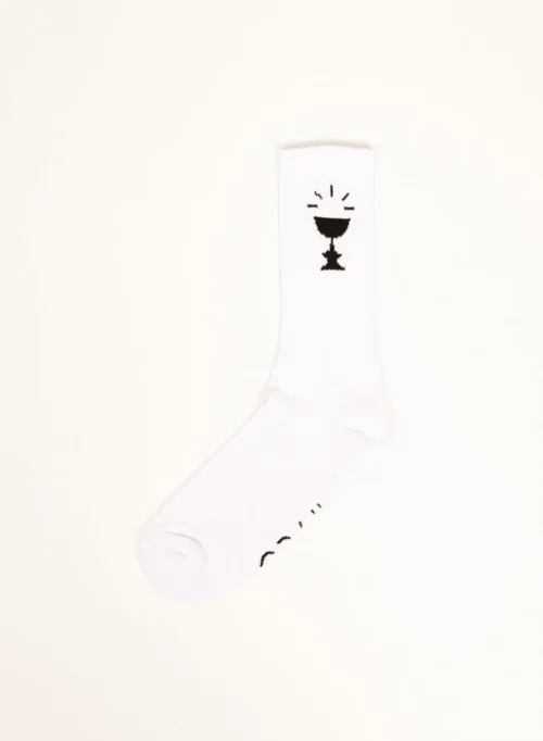 Cup Logo Sock White