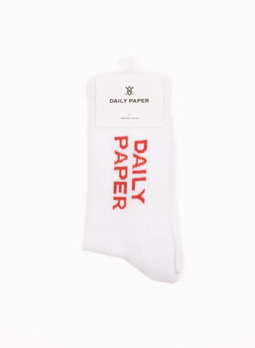 Daily Paper Logotype Socks White / Red