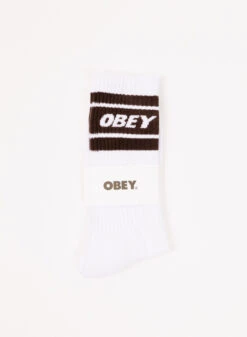 OBEY Cooper Il Socks White / Java Brown