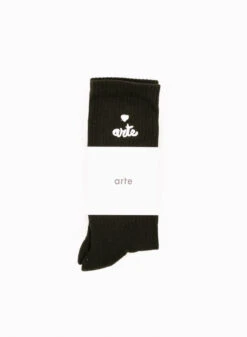 Heart Logo Socks Black