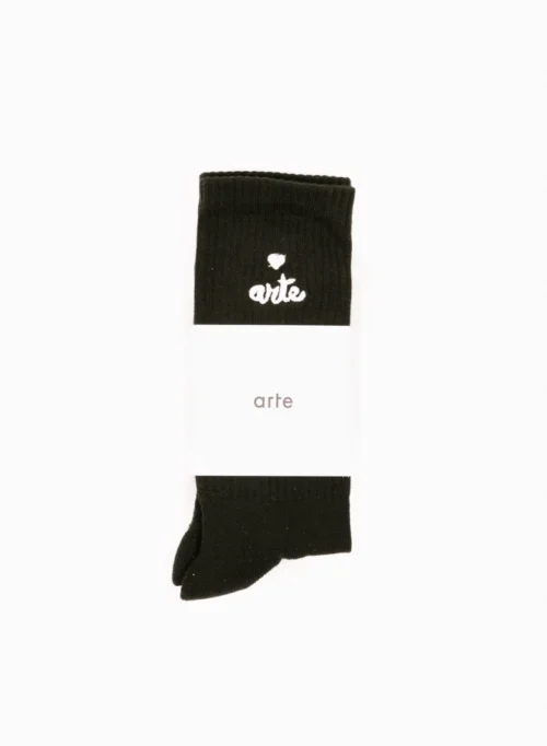 Heart Logo Socks Black