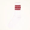 Band Logo Sock White/Bordeaux