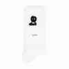 Blurred Vertical Socks White