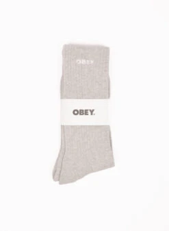 OBEY Bold Socks Ash Grey