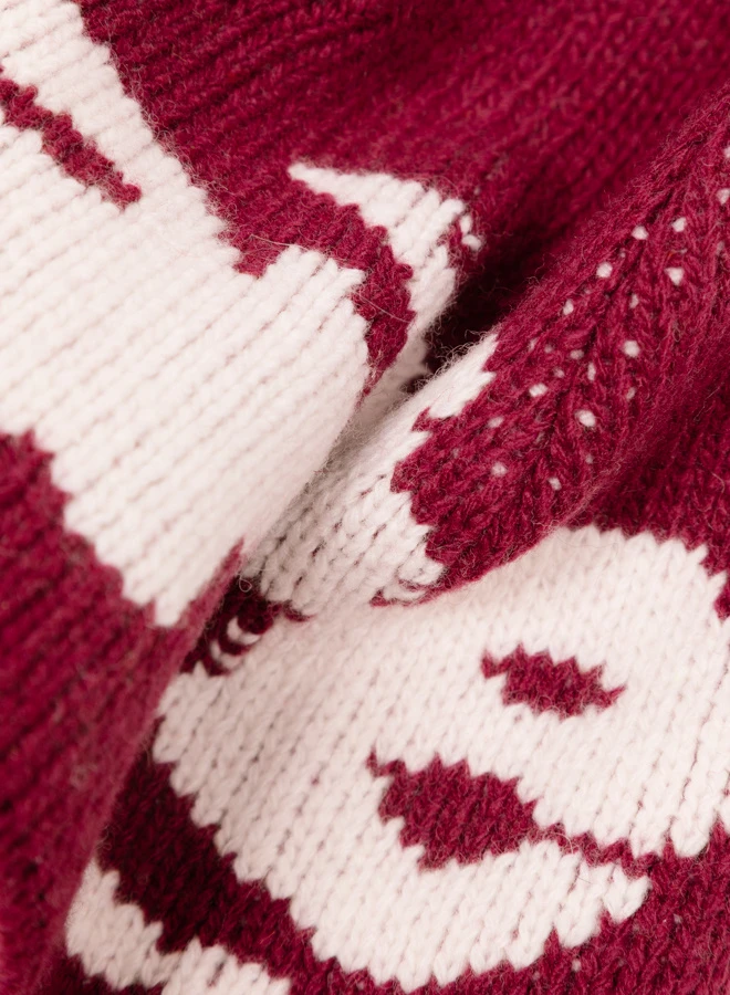 Ripped Arte Side Beanie Bordeaux 2 Ripped Arte Side Beanie Bordeaux - Image 2