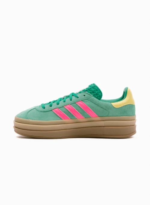 Adidas Originals Gazelle Bold W – Court Green / Lucid Pink / Pure Sulfur -Urban Sneakers Shop image 600